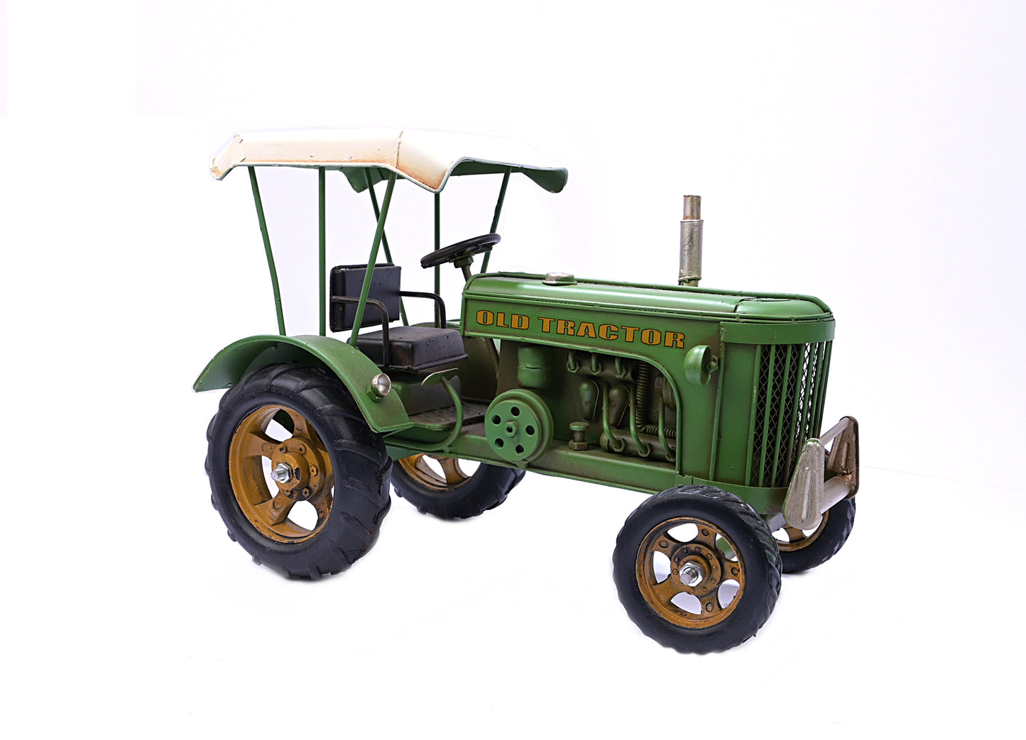 Antiker Dekorationsartikel -  Traktor - Metall - Rahmen