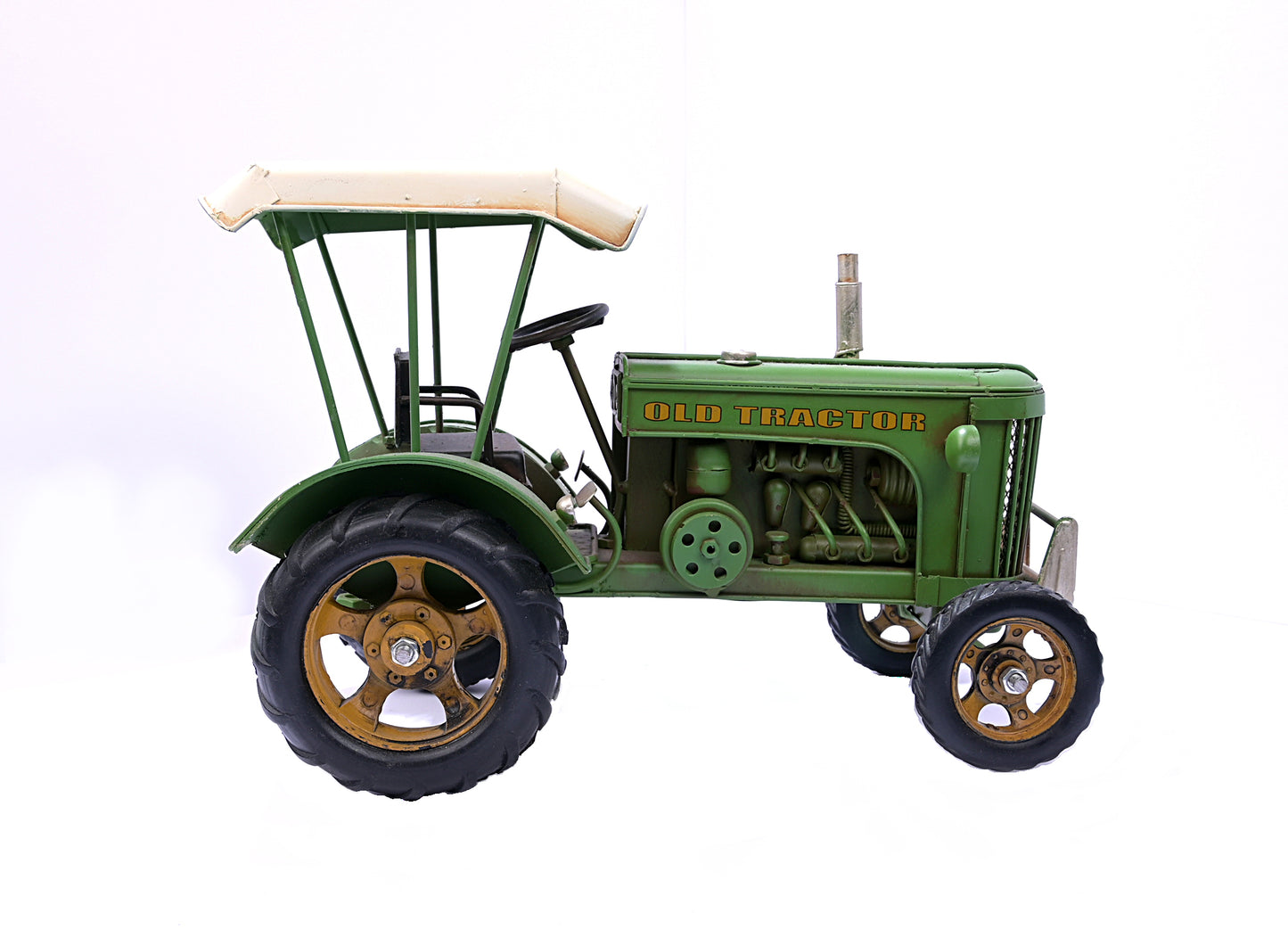 Antiker Dekorationsartikel -  Traktor - Metall - Rahmen