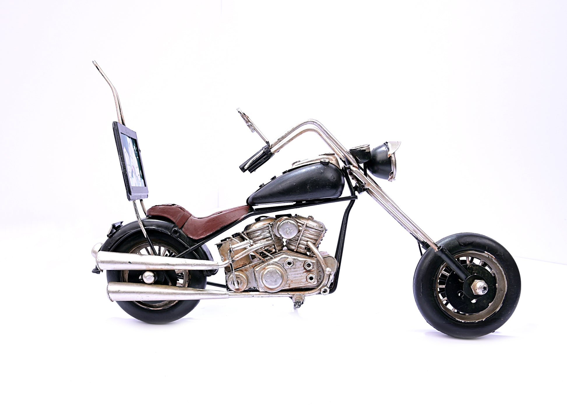 Antiker Dekorationsartikel - Motorrad- Metall - Rahmen