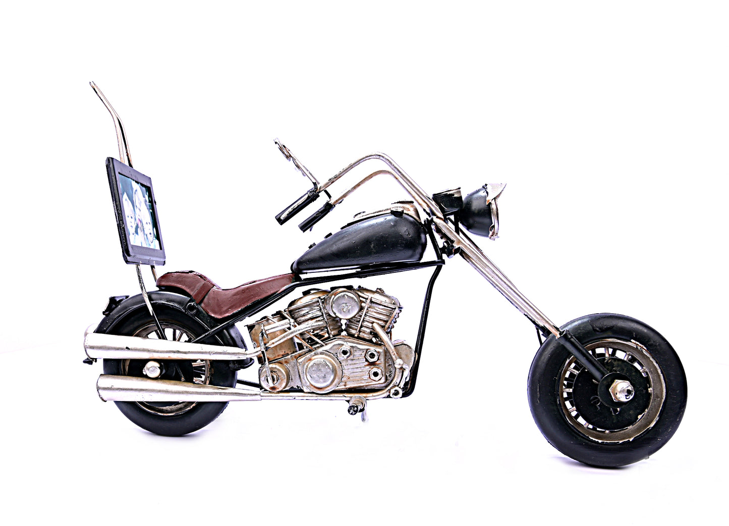 Antiker Dekorationsartikel -  Motorrad- Metall - Rahmen