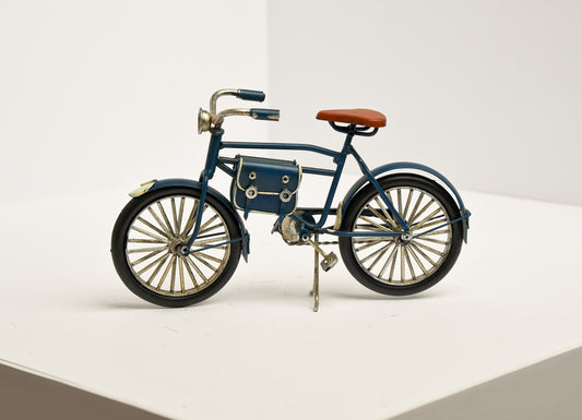 Antiker Dekorationsartikel -  Fahrrad - Metall - blau