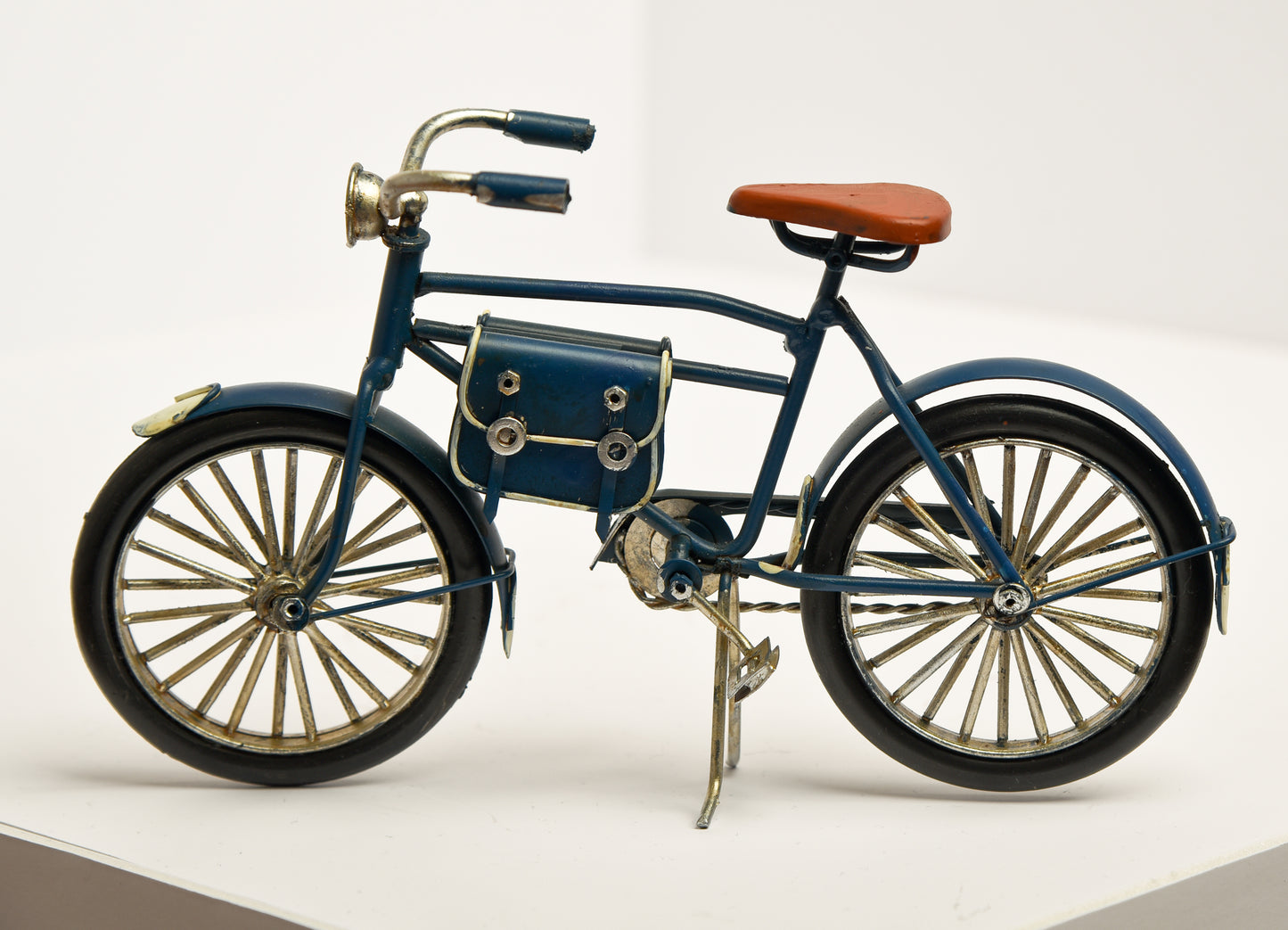 Antiker Dekorationsartikel -  Fahrrad - Metall - blau
