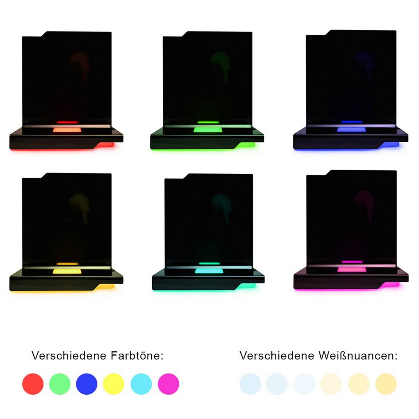 3D Fotos in Glas - Eisberg M mit Maggiore Beleuchtungselement