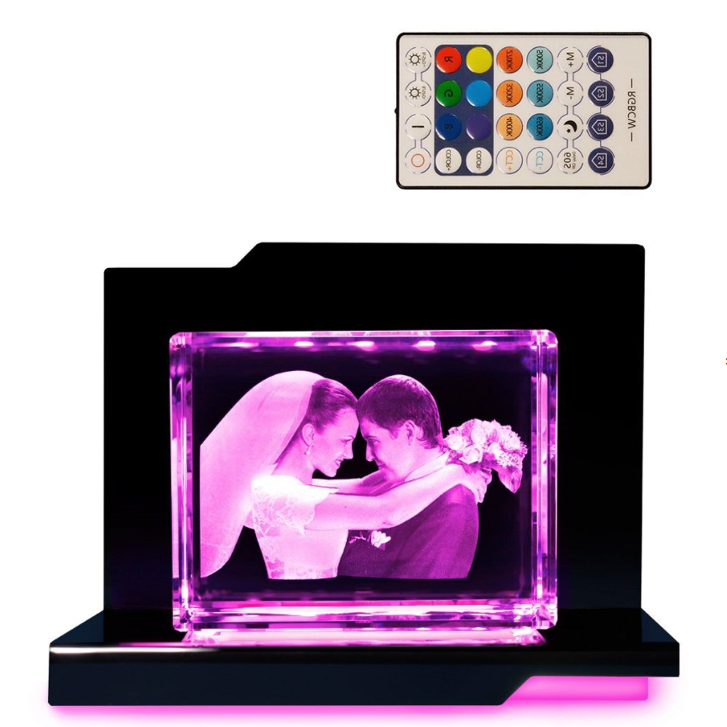 3D Fotos in Glas - Giga Querformat mit Adagio Beleuchtungselement