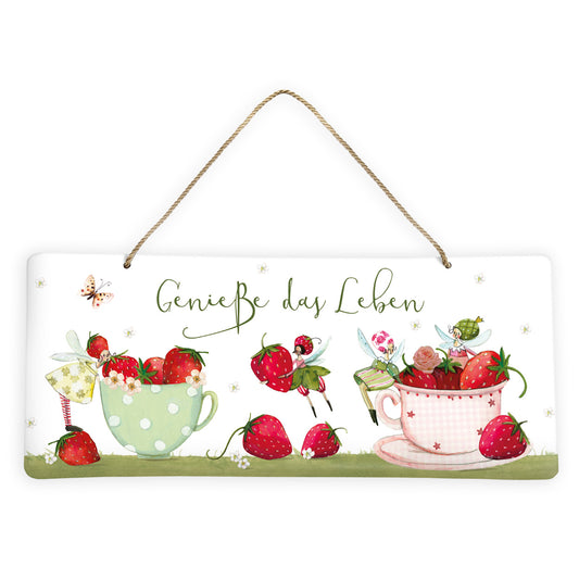 Türschild - Erdbeere - Genieße das Leben - Silke Leffler