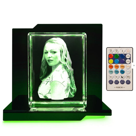3D Fotos in Glas - Giga Hochformat mit Capriccio Beleuchtungselement